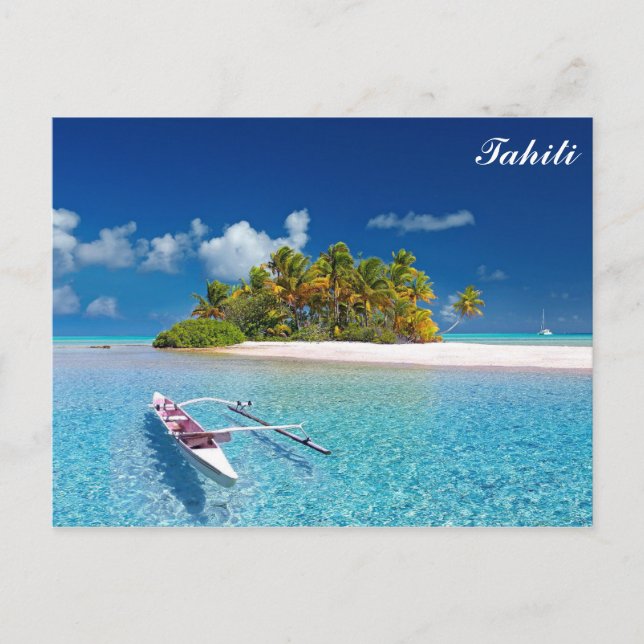 Carte Postale Tahiti Tropical Beach Travel Photo (Devant)