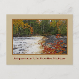 CARTE POSTALE TAHQUAMENON TOMBE EN AUTOMNE / MICHIGAN'S U.P.