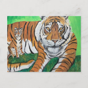 Carte Postale Tai Chi Qigong Tiger Iconique PeintureDesign