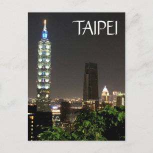 carte postale taipei 101