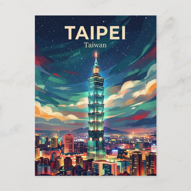 Carte Postale Taipei 101 Taïwan (Devant)