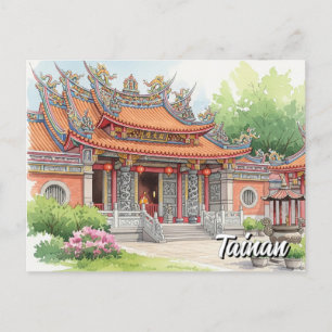 Carte Postale Taïwan Tainan Temple Voyage