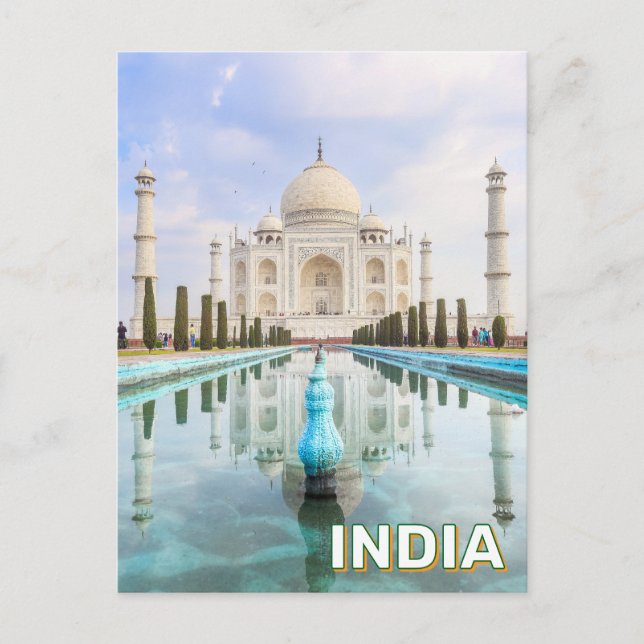 Carte Postale Taj Mahal À Agra, Inde (Devant)