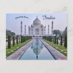 Carte Postale Taj Mahal Agra Uttar Pradesh Inde