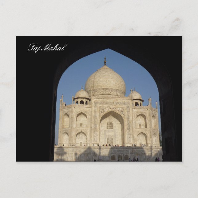 Carte Postale taj mahal arqué (Devant)