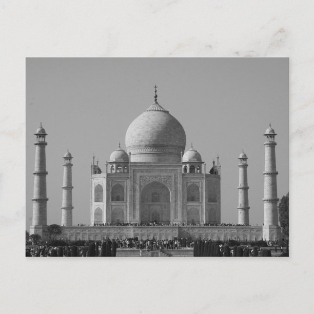 Carte Postale taj mahal b&w (Devant)