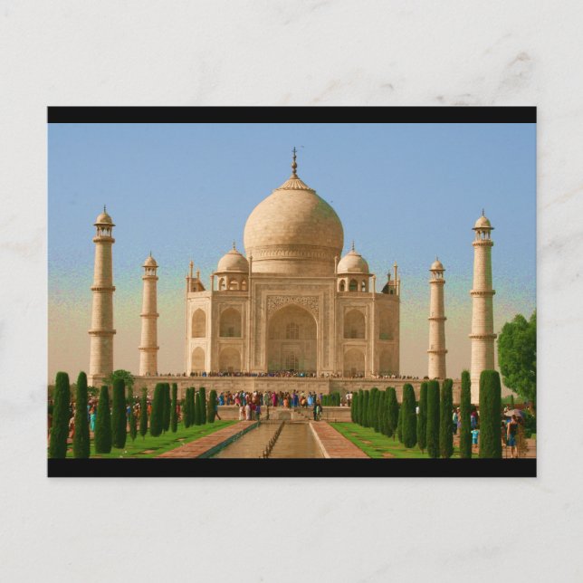 Carte Postale taj mahal clair vista (Devant)
