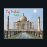 Carte postale Taj Mahal de l'Inde<br><div class="desc">Le Taj Mahal de l'Inde dans un style de caricature à l'huile</div>