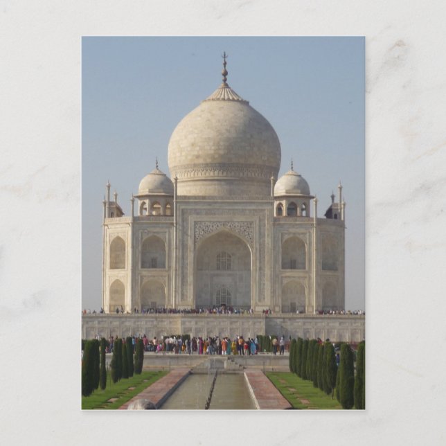 Carte Postale taj mahal front blanc (Devant)