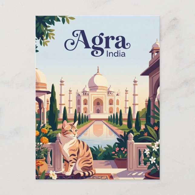 Carte Postale Taj Mahal Inde (Devant)