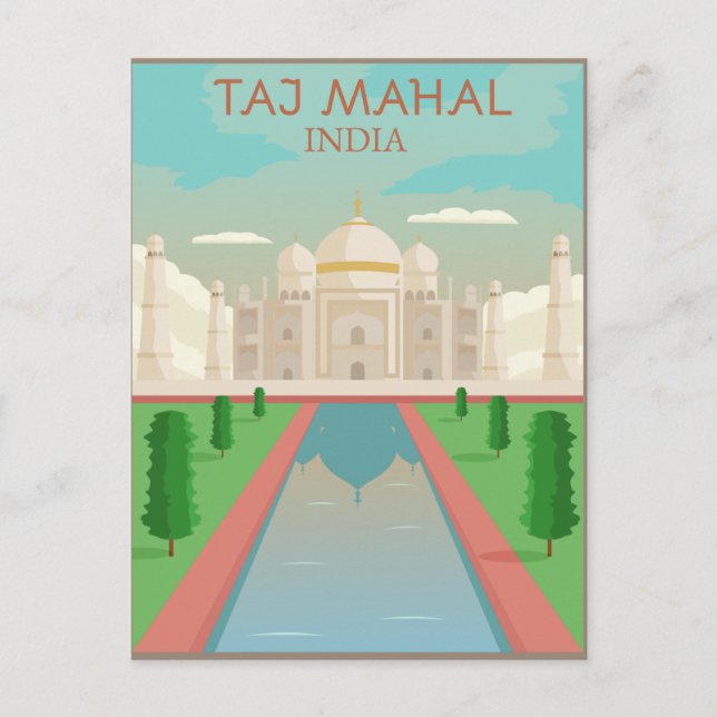 Carte Postale Taj Mahal, Inde (Devant)