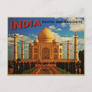 Carte Postale Taj Mahal Inde Vintage