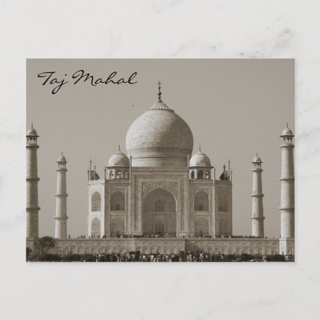 Carte Postale taj mahal sepia (Devant)