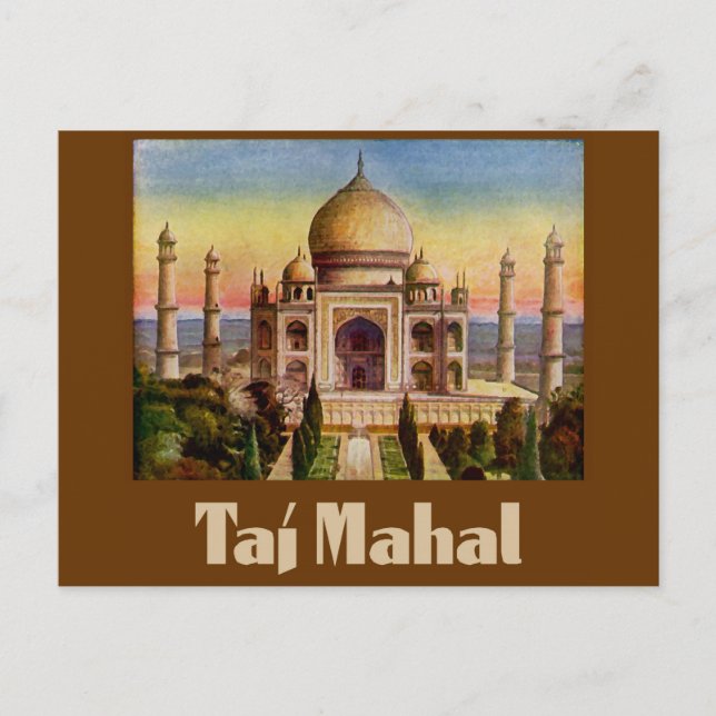 Carte Postale Taj Mahal vintage (Devant)
