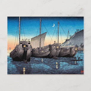 Carte Postale Takahashi - jonques dans la baie d'Inatori, Izu