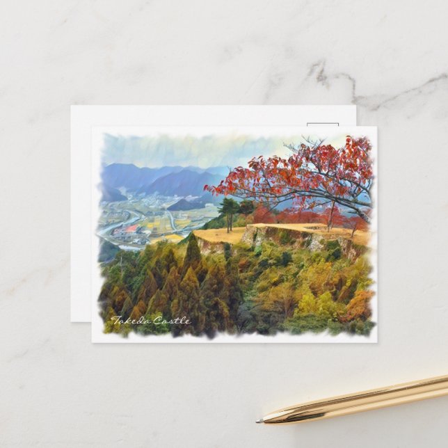 Carte Postale Takeda Castle ポストカード (Devant/Arrière en situation)