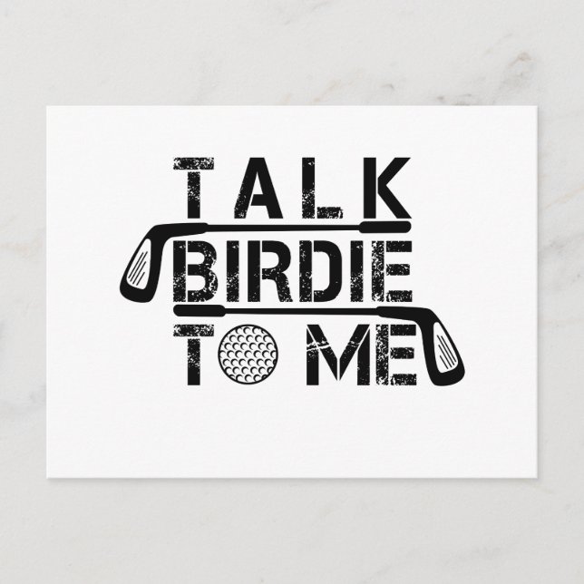 Carte Postale Talk Birdie To Me - Drôle Golf Golfing Cadeau (Devant)