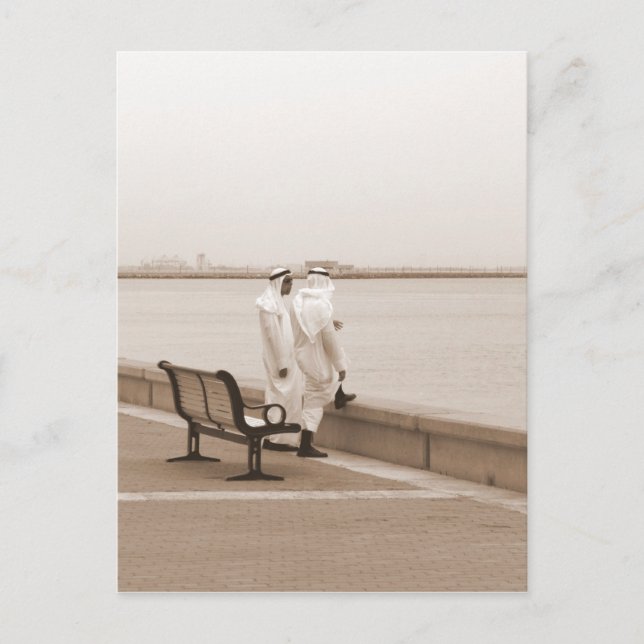 Carte Postale Talk, Hommes à Dishdasha au Koweït (Devant)