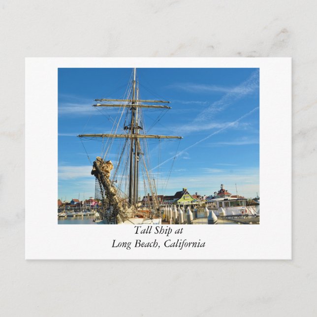 Carte Postale Tall Ship à Long Beach en Californie (Devant)