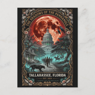 Carte Postale Tallahassee ensorcelée, Floride Voyage Horreur Vin