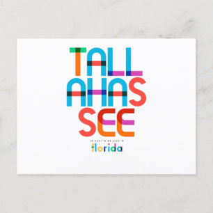 Carte Postale Tallahassee Florida Mid Century, Pop Art,