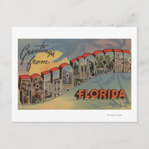 Carte Postale Tallahassee, Floride - Scènes de grandes lettres