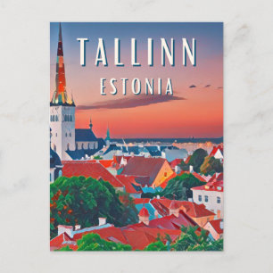 Carte Postale Tallinn, ville médiévale de l'Estonie
