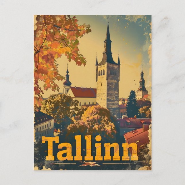 Carte Postale Tallinn Vintage (Devant)