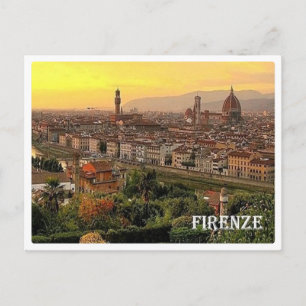 Carte Postale taly - Toscane - Florence - coucher de soleil