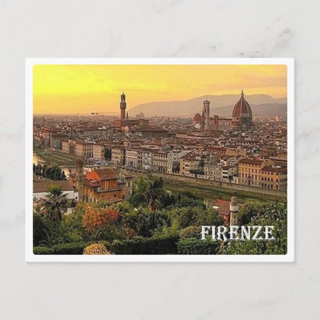 Carte Postale taly - Toscane - Florence - coucher de soleil (Devant)