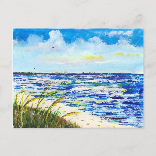 Carte Postale Tampa Bay Florida Beach Sunshine Skyway Bridge (Devant)