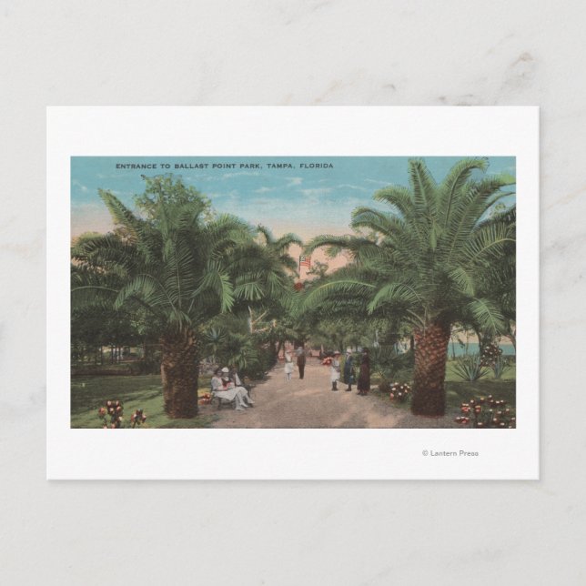 Carte Postale Tampa, FL - Vue de l'entrée du parc Ballast Point (Devant)
