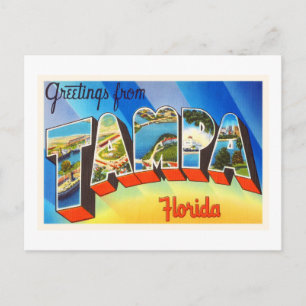 Carte Postale Tampa Florida FL Vieux souvenir Vintage voyage