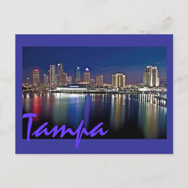 Carte Postale Tampa, Floride à l'aube des îles Davis. (Devant)