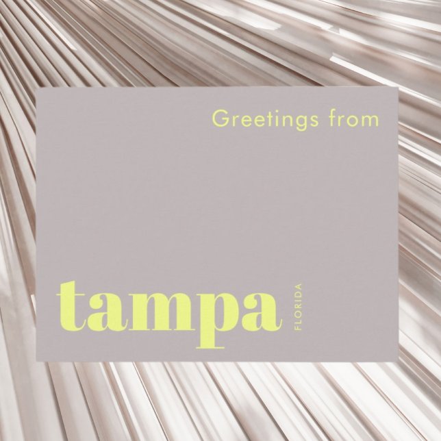 Carte Postale Tampa Floride typographique moderne (Créateur téléchargé)