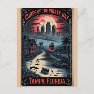 Carte Postale Tampa haunted, Floride, malédiction de la baie des