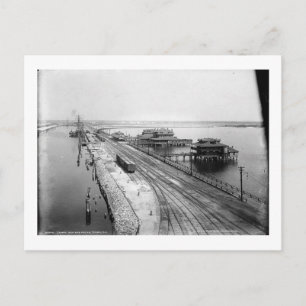 Carte Postale Tampa Inn and Docks, Tampa, Floride Vintage