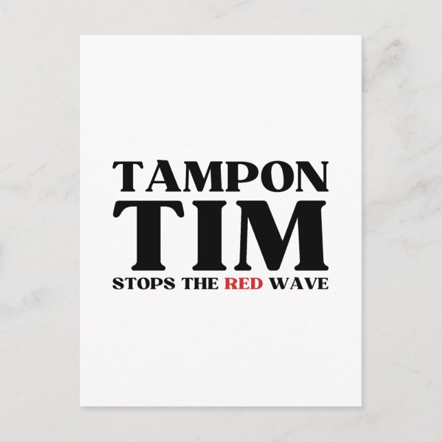 Carte Postale Tampon Tim Arrêtera Le Red Wave-Tim Walz 2024 (Devant)