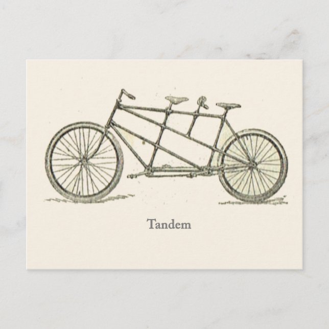 Carte Postale Tandem français 1920 (Devant)