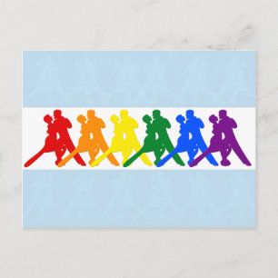 Carte Postale Tango danser couples couleurs arc-en-ciel