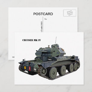 Carte Postale Tank Mk IV britannique