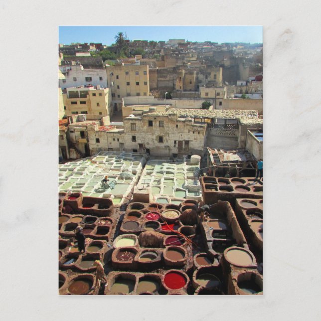 Carte Postale tannerie en cuir fés (Devant)