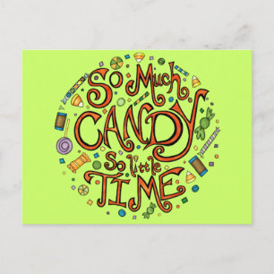 Carte Postale Tant de bonbons si peu de temps - Halloween