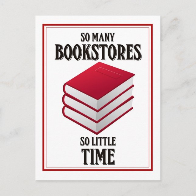 Carte Postale Tant de librairies, tellement peu d'heure (Devant)