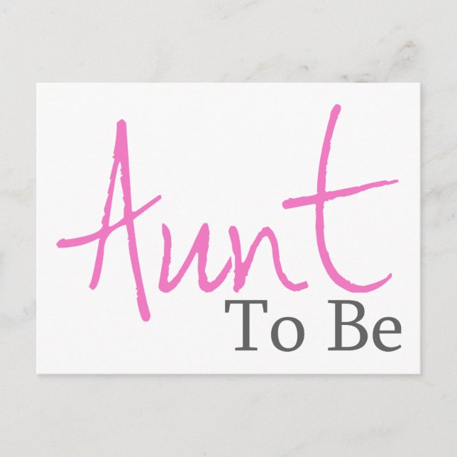 Carte Postale Tante à être (Script rose) (Devant)