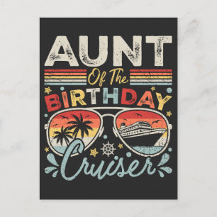 Carte Postale Tante du bateau de vacances d'anniversaire