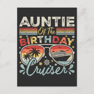 Carte Postale Tante du bateau de vacances d'anniversaire