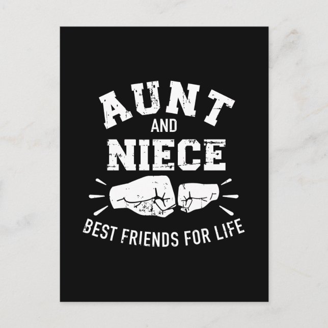 Carte Postale Tante et nièce amis à vie (Devant)