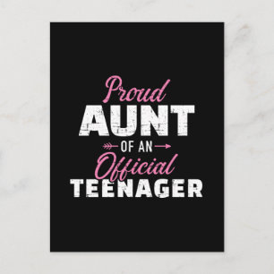 Carte Postale Tante fière d'un adolescent pour son 13ème anniver