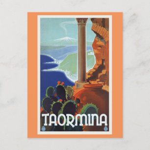 Carte Postale Taormina Italie Vintage voyage Europe